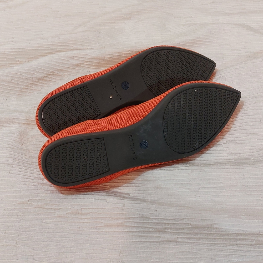 Orange Rothy's Pointed Toe Flats Size 7 - Picture 12 of 13